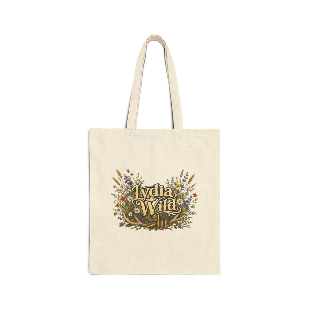 Lydia Wild Floral Canvas Tote Bag