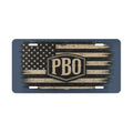 PBO Monogram License Plate