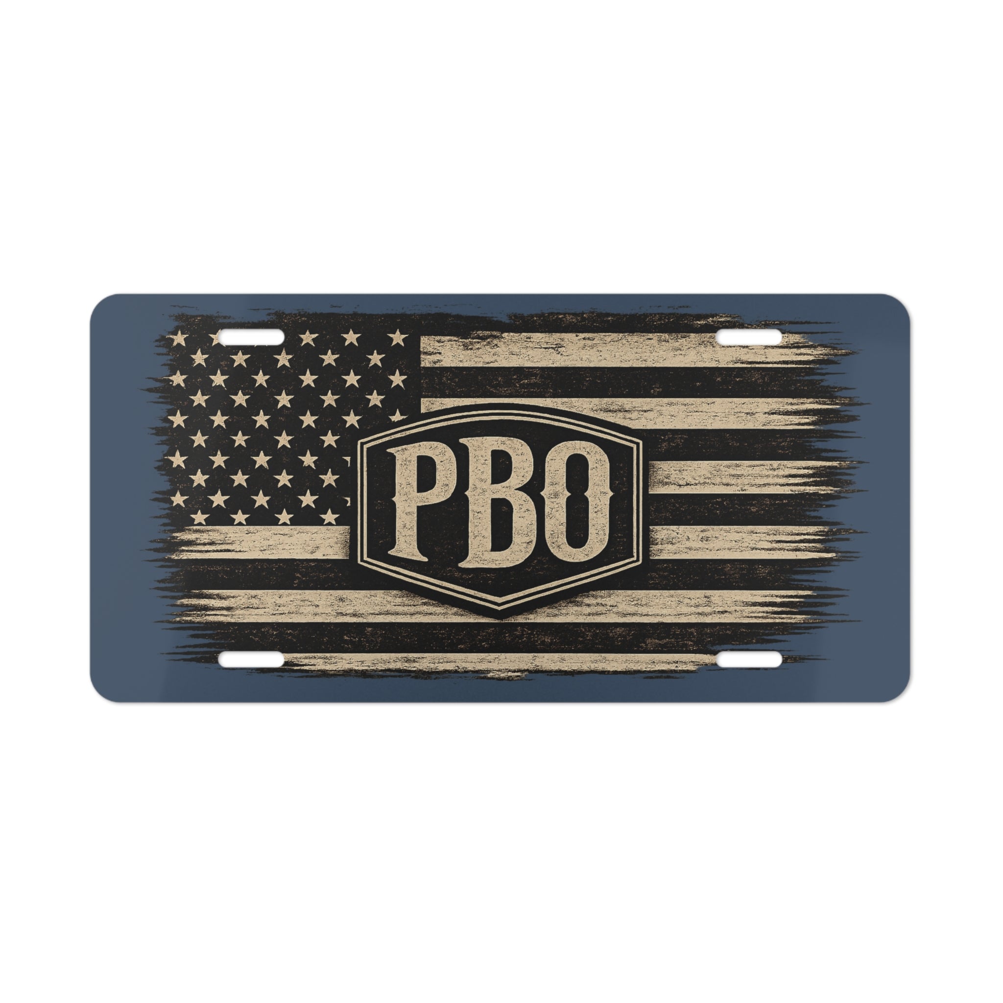 PBO Monogram License Plate