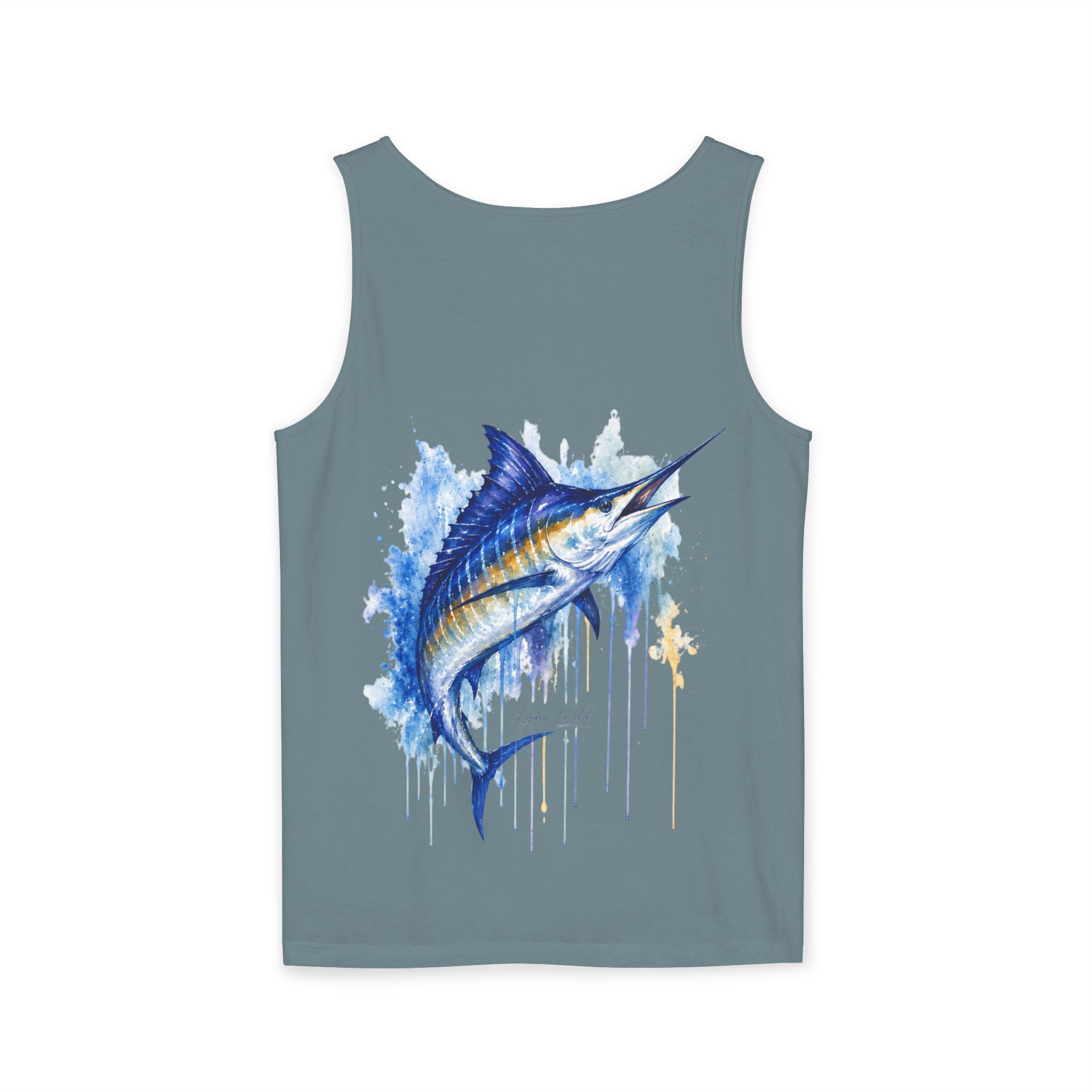 "Lydia Wild" Marlin Watercolor Tank Top