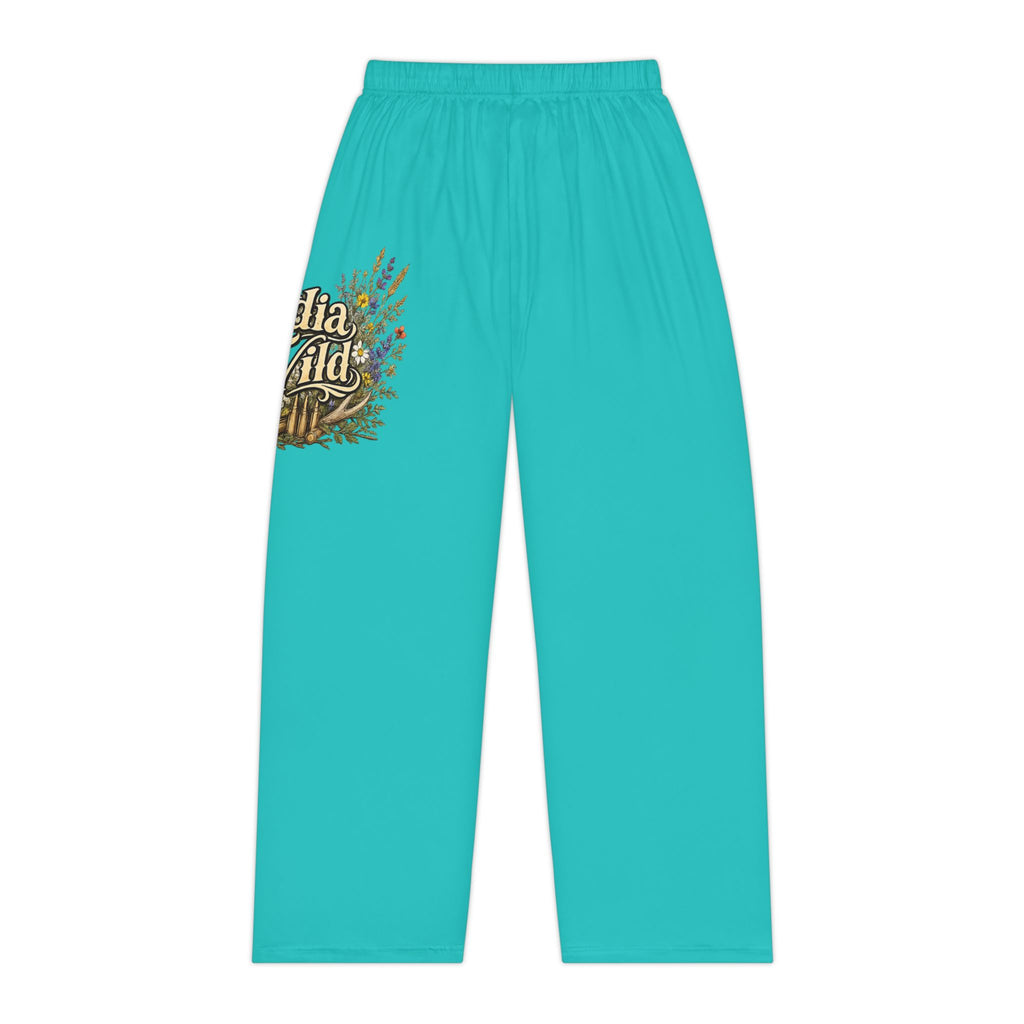 Women’s Pajama Pants — Teal Floral