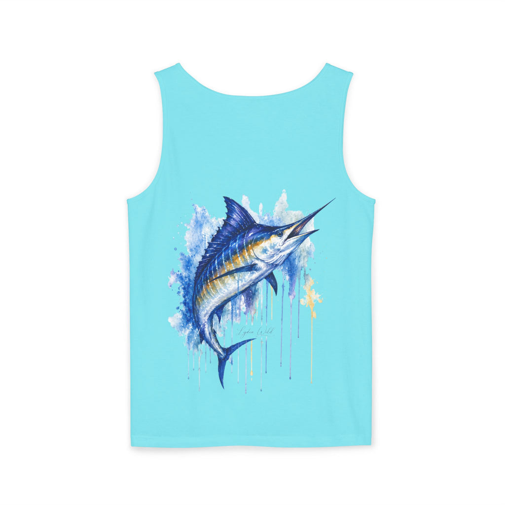 "Lydia Wild" Marlin Watercolor Tank Top