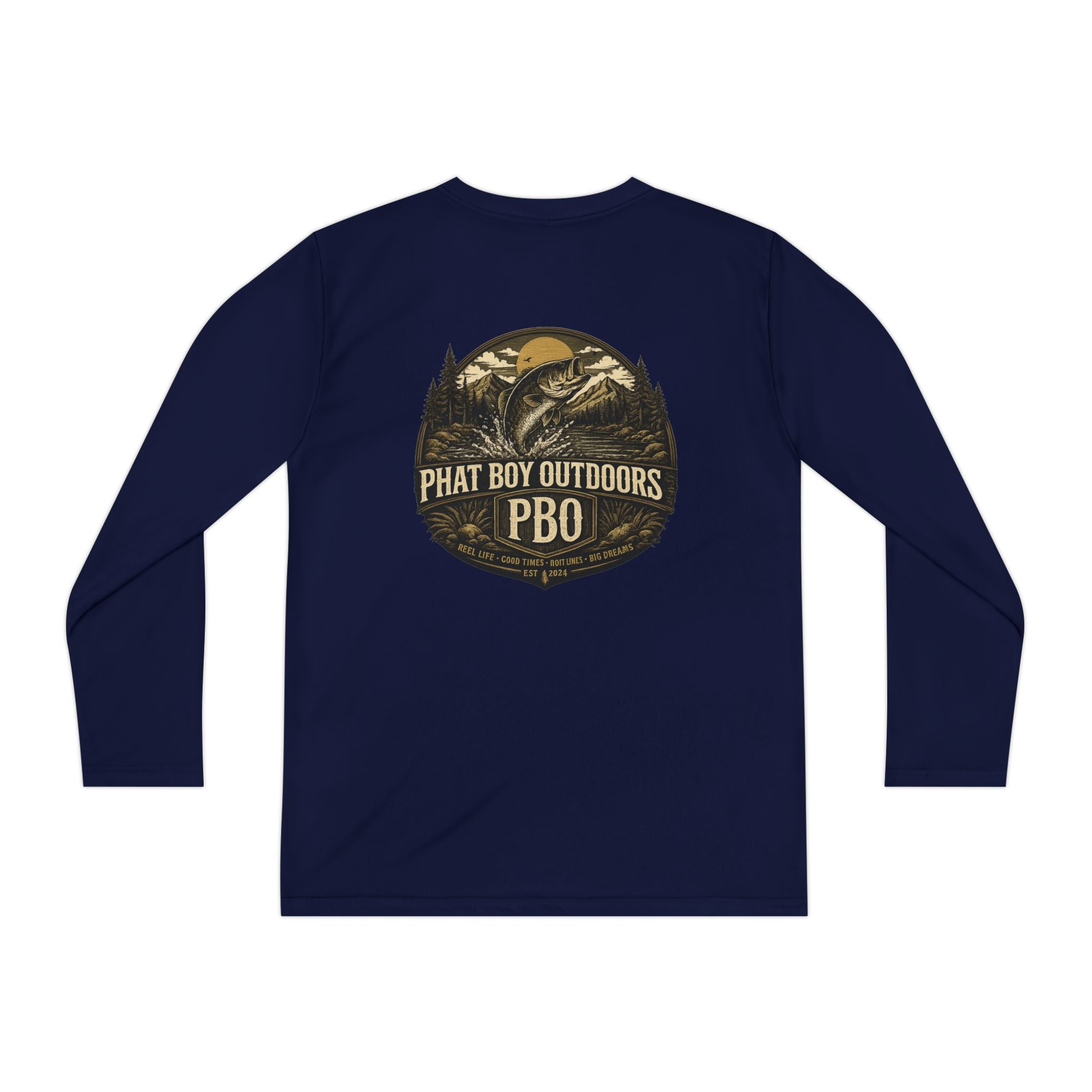PBO Fishing long sleeve youth shirt