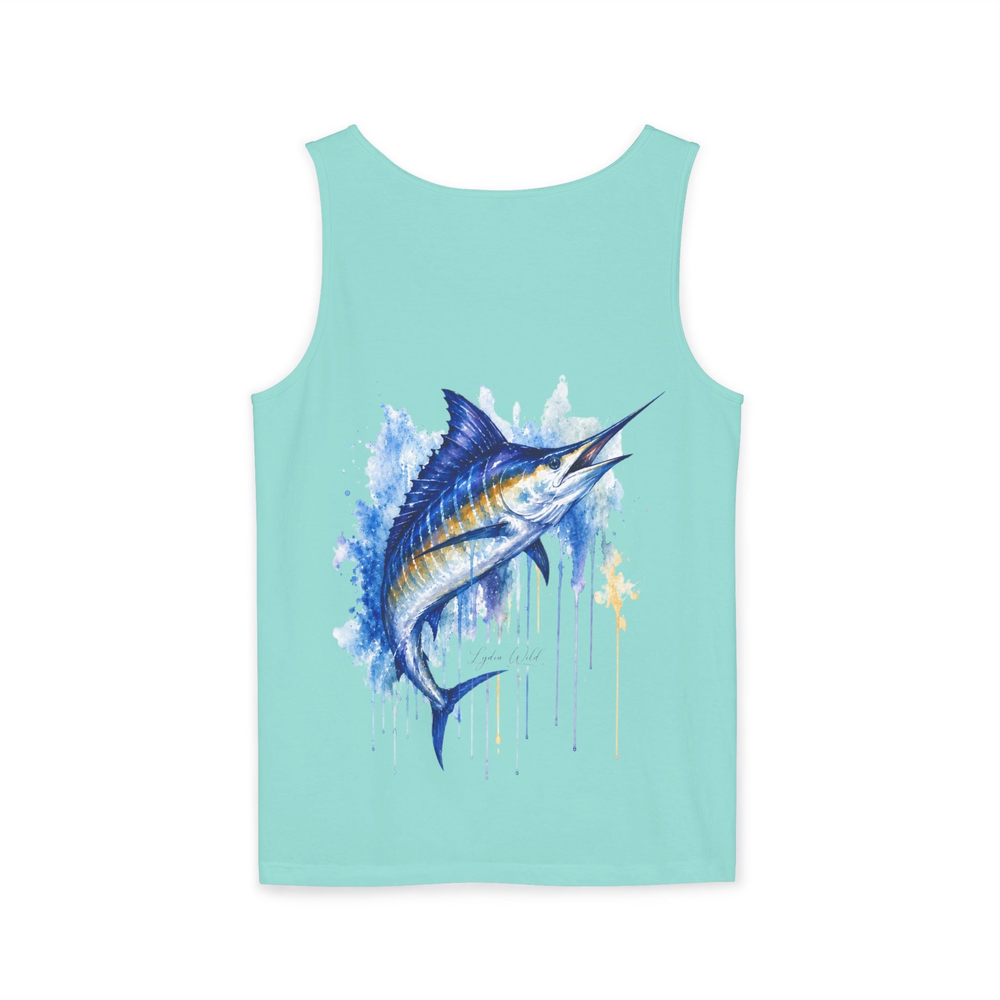 "Lydia Wild" Marlin Watercolor Tank Top