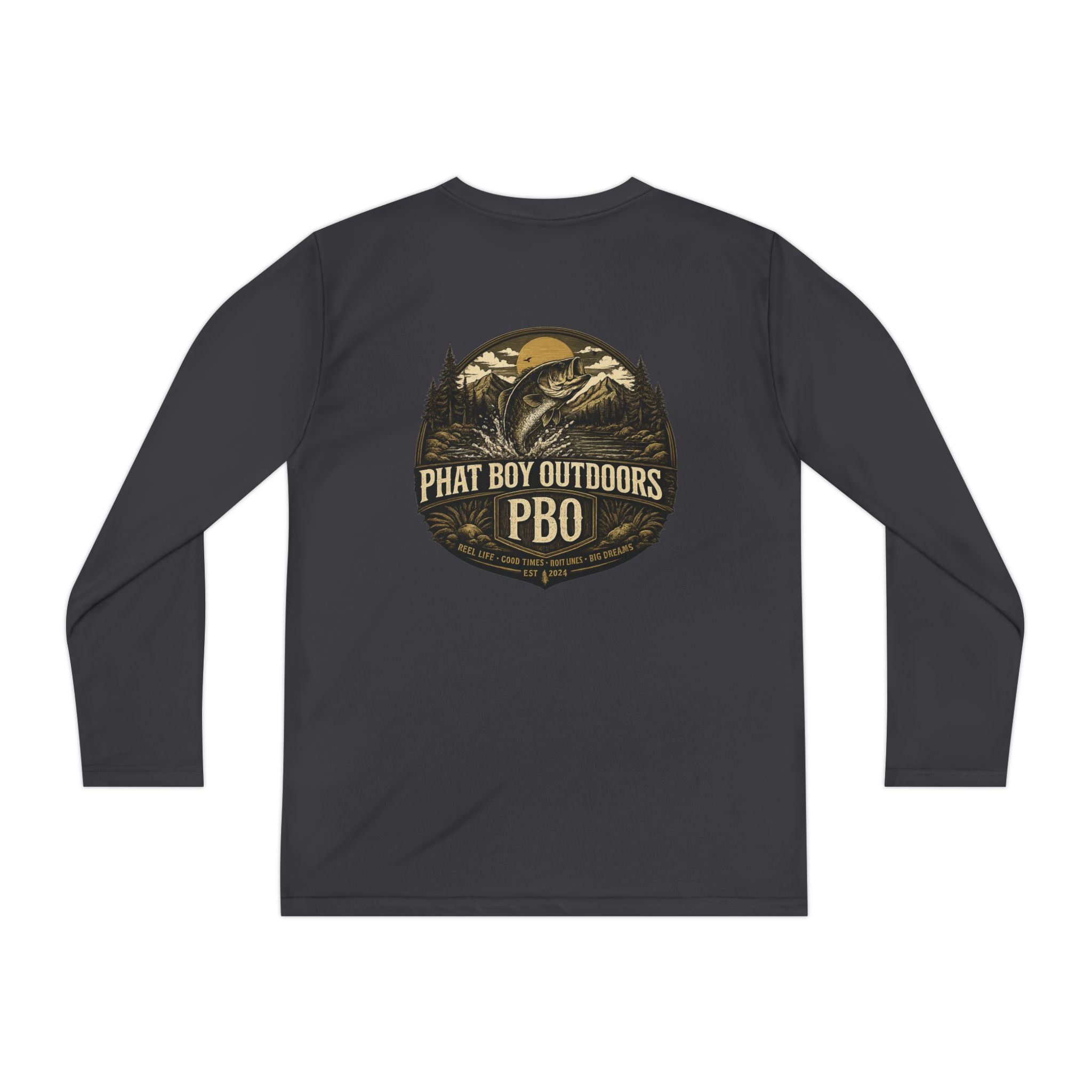 PBO Fishing long sleeve youth shirt