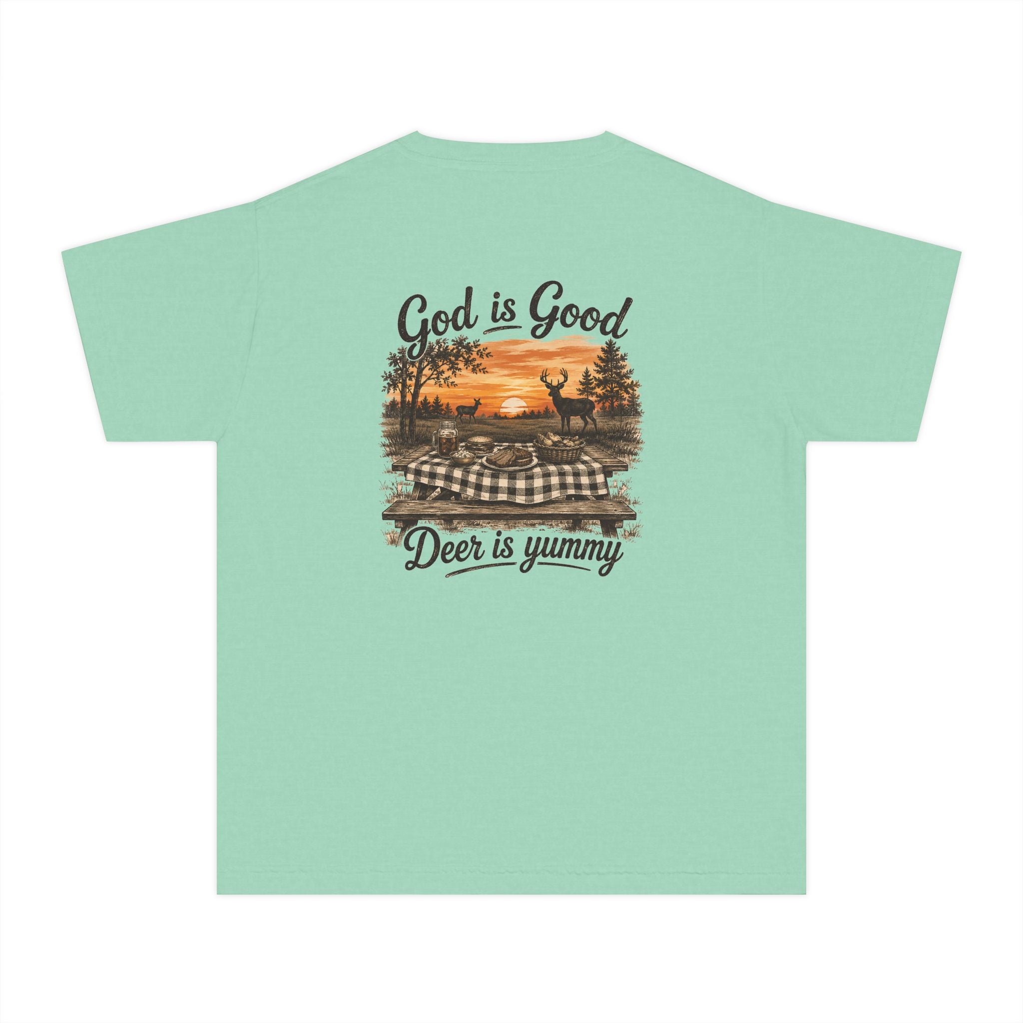 God is Good Sunlit Deer Graphic-Youth Tee