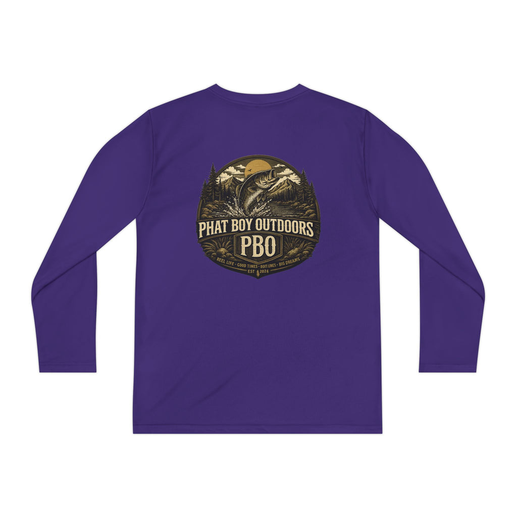 PBO Fishing long sleeve youth shirt