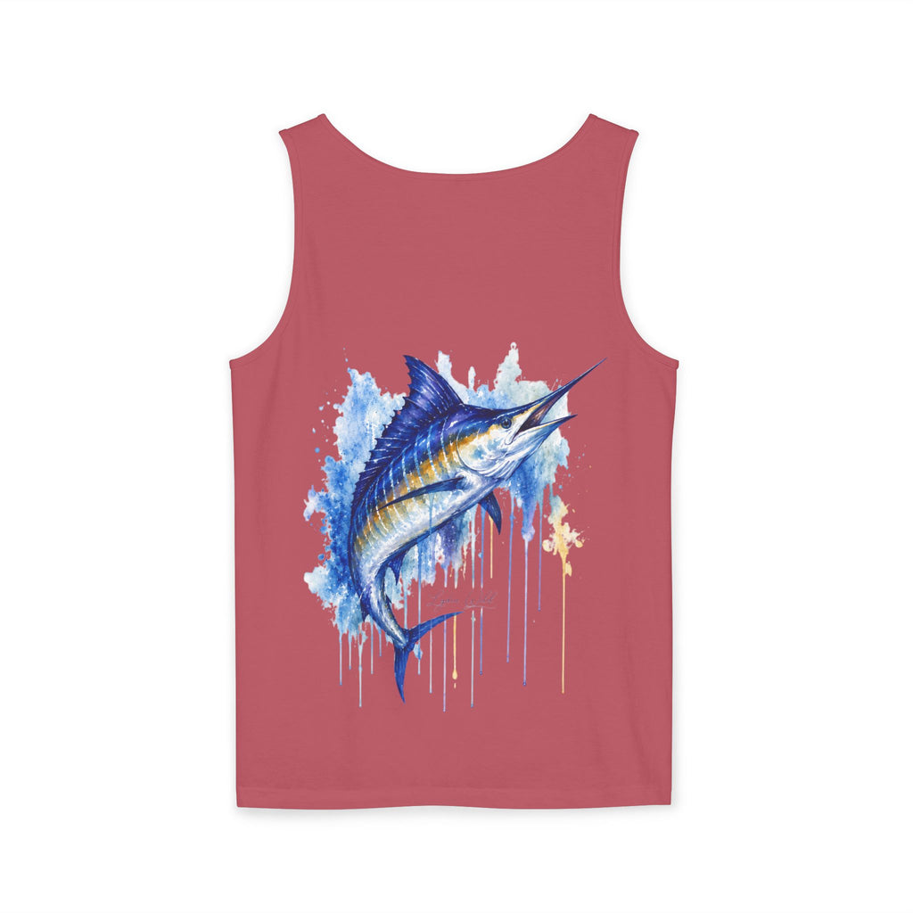 "Lydia Wild" Marlin Watercolor Tank Top