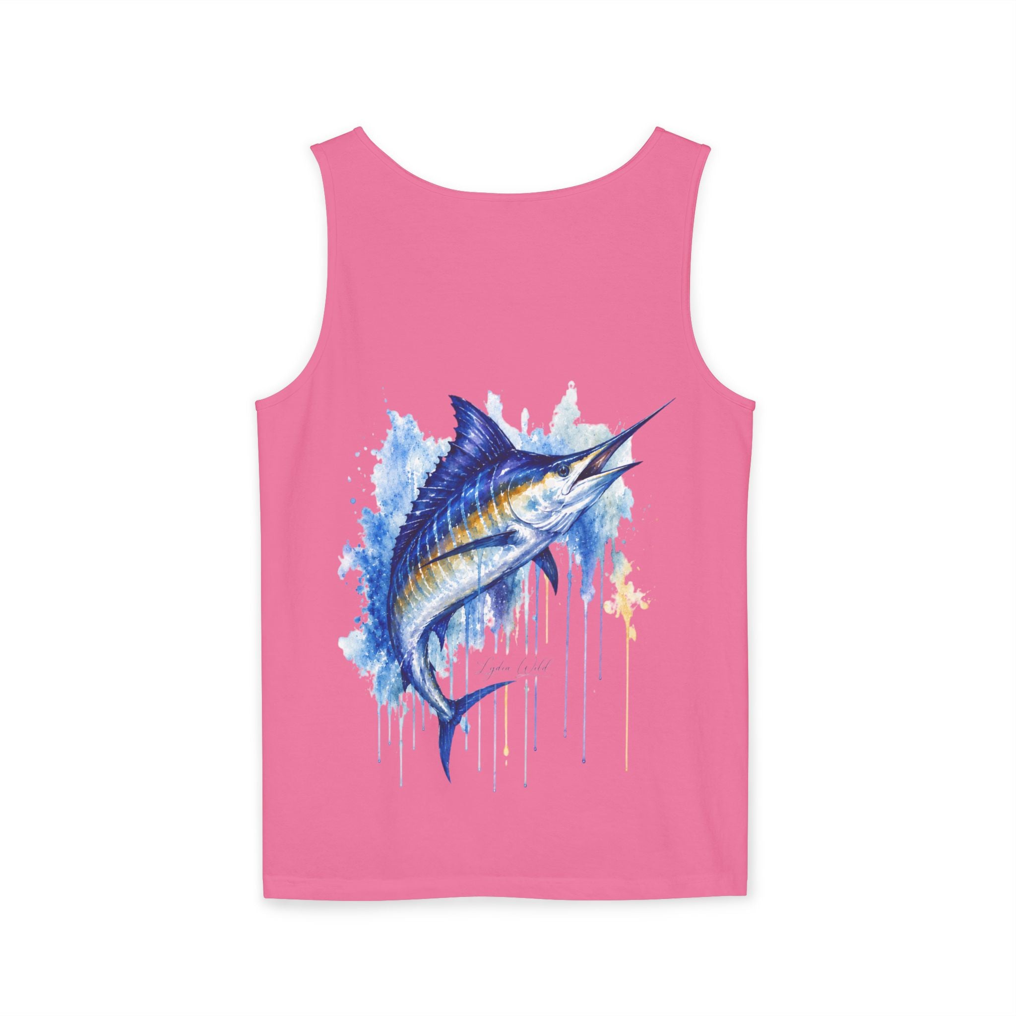"Lydia Wild" Marlin Watercolor Tank Top
