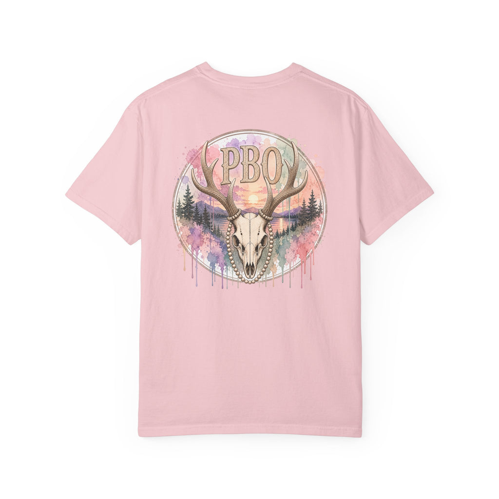 PBO "Lydia Wild" Pastel Drip Skull Outdoors Graphic T-Shirt