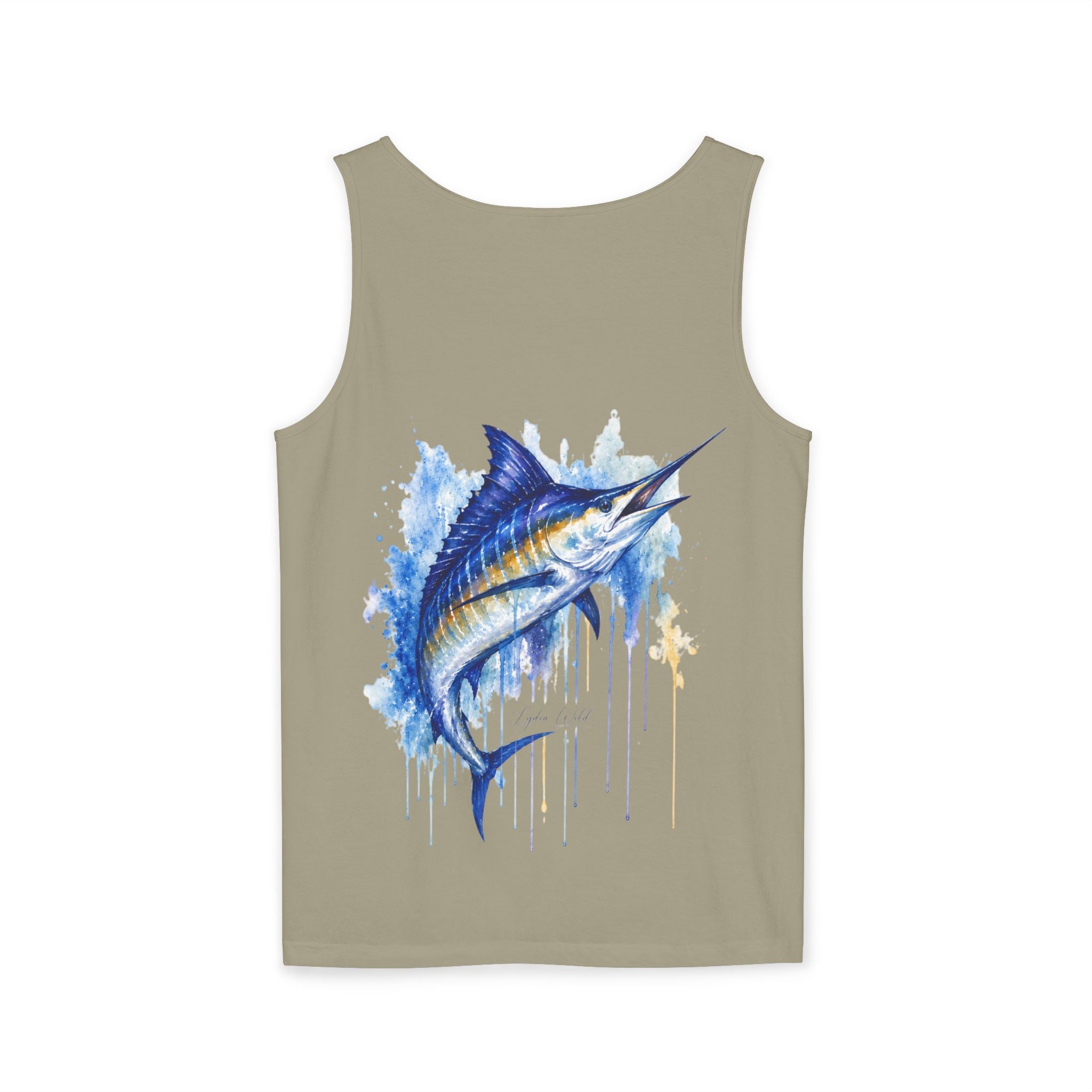 "Lydia Wild" Marlin Watercolor Tank Top