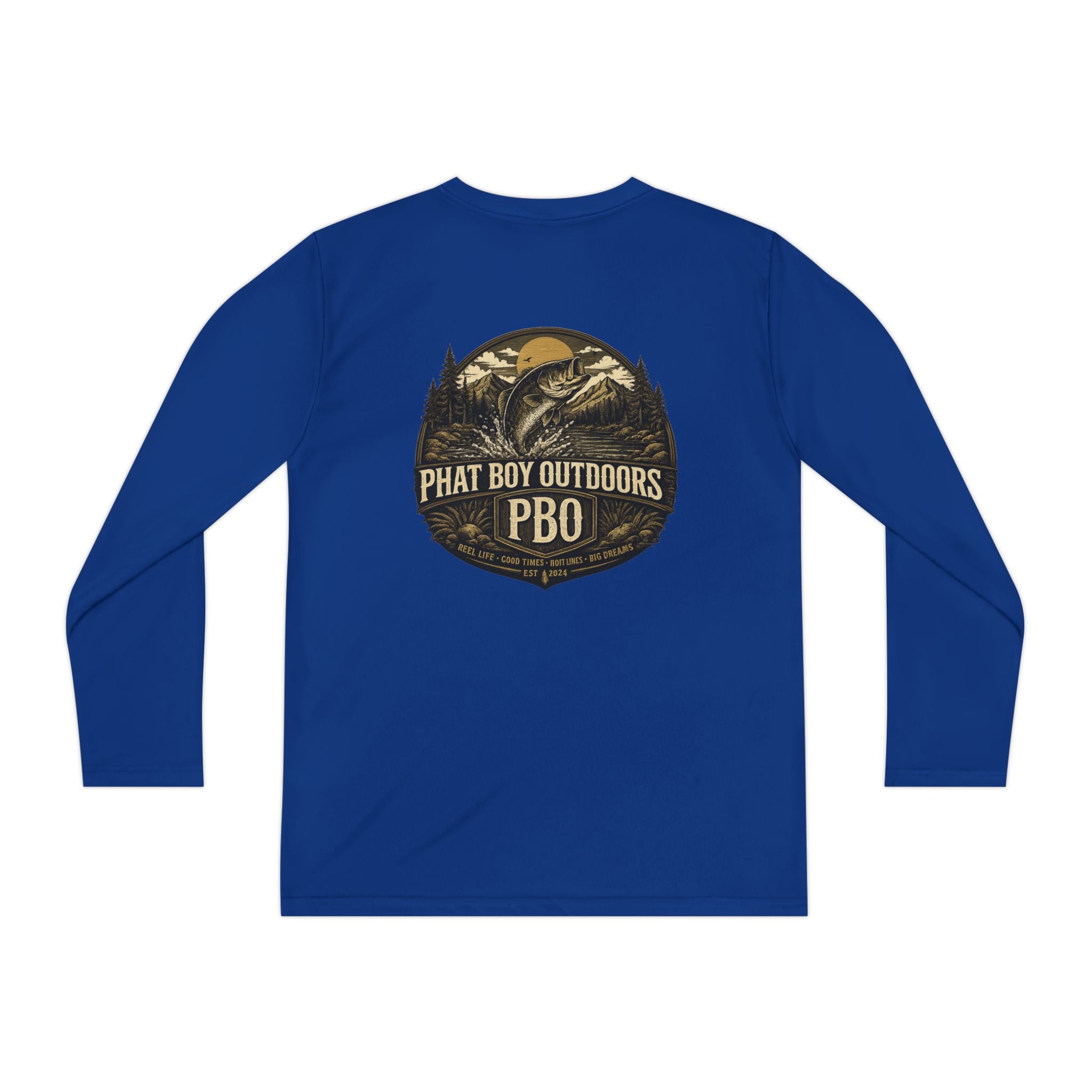 PBO Fishing long sleeve youth shirt