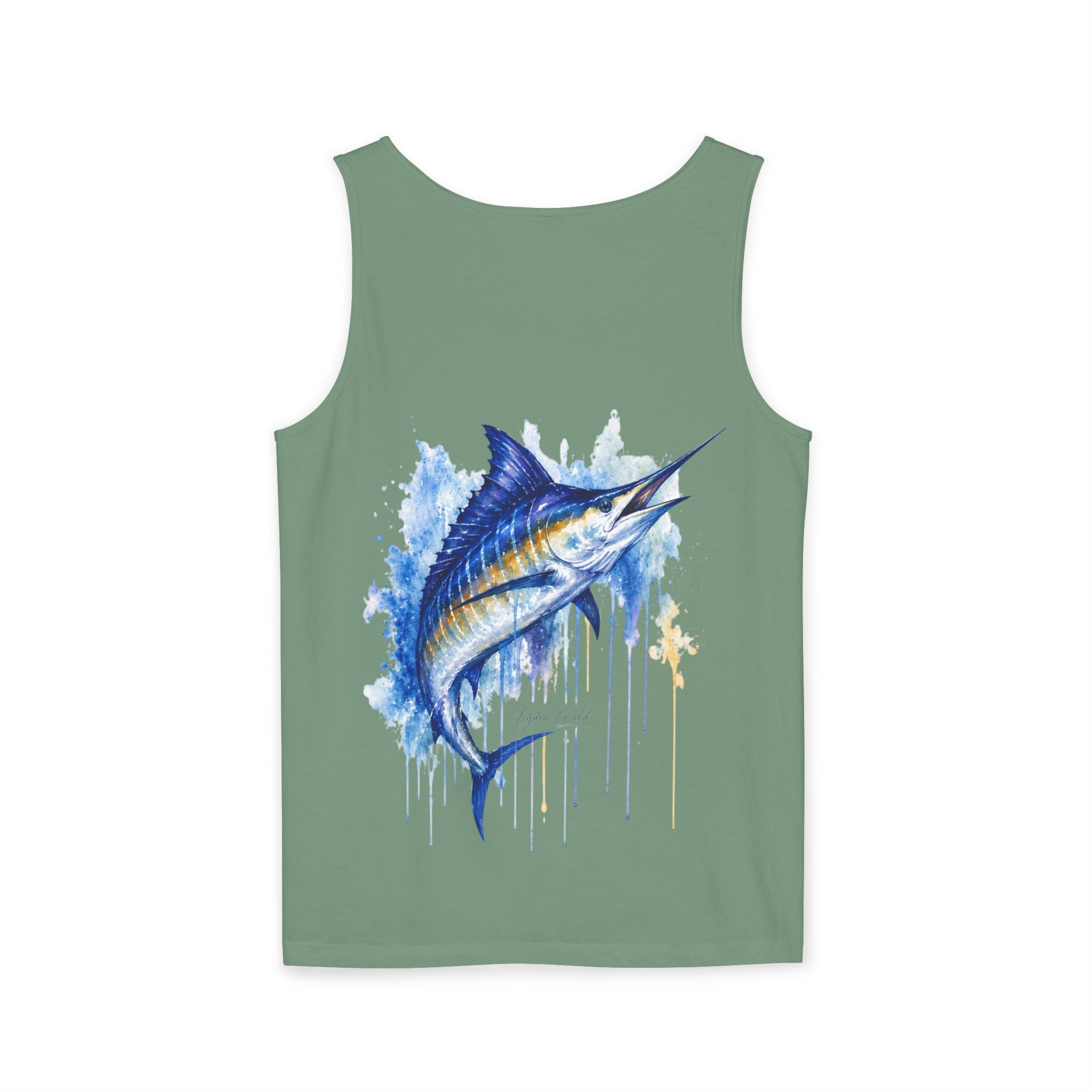 "Lydia Wild" Marlin Watercolor Tank Top