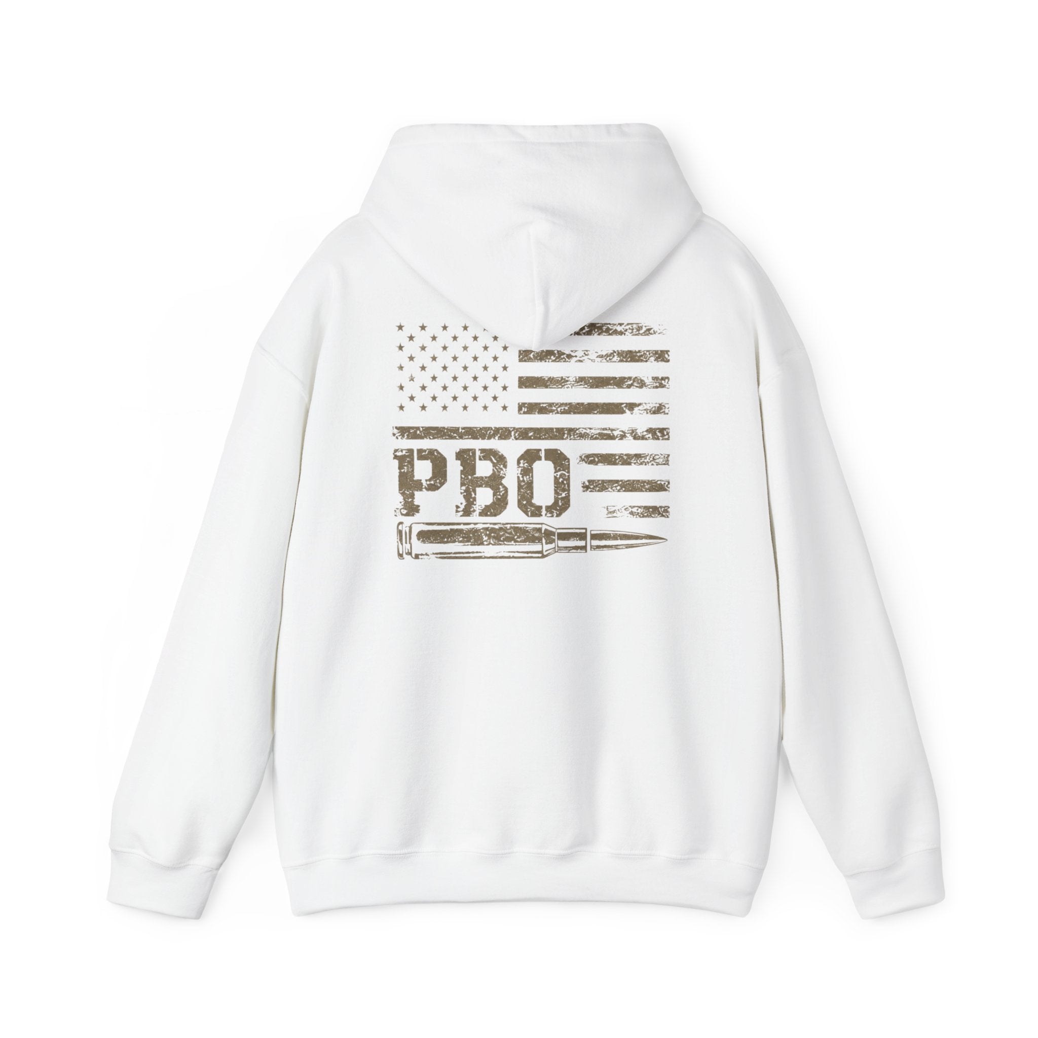 Phat Boy Outdoors Hoodie – Vintage Hunting Logo Sweatshirt (PBO American Flag)