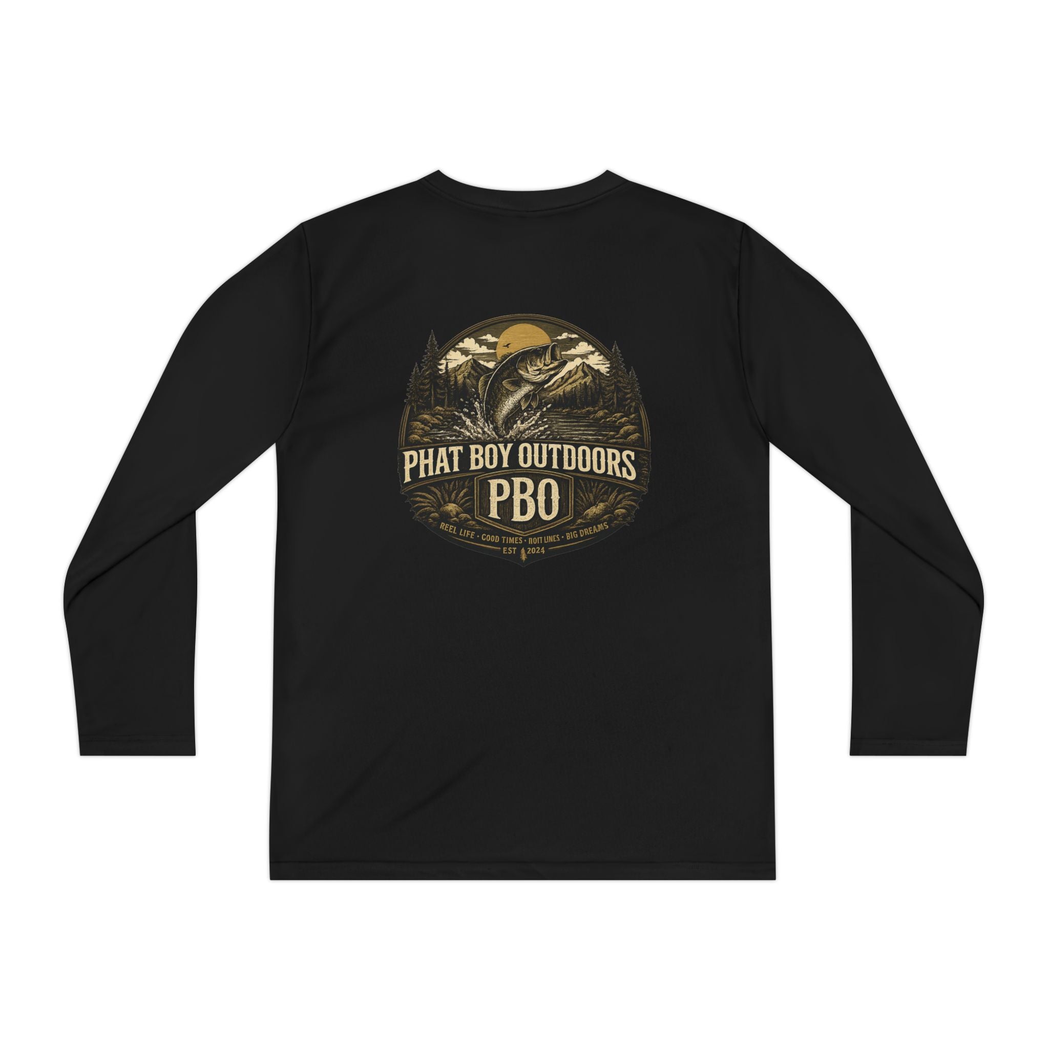 PBO Fishing long sleeve youth shirt