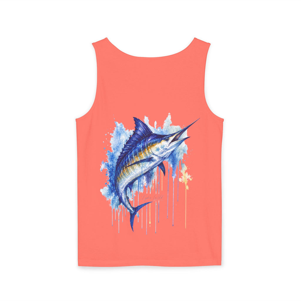 "Lydia Wild" Marlin Watercolor Tank Top