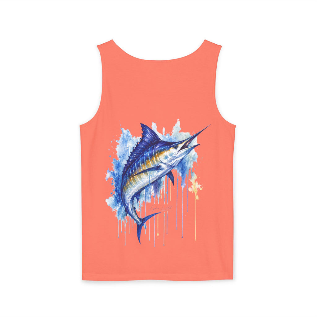 "Lydia Wild" Marlin Watercolor Tank Top