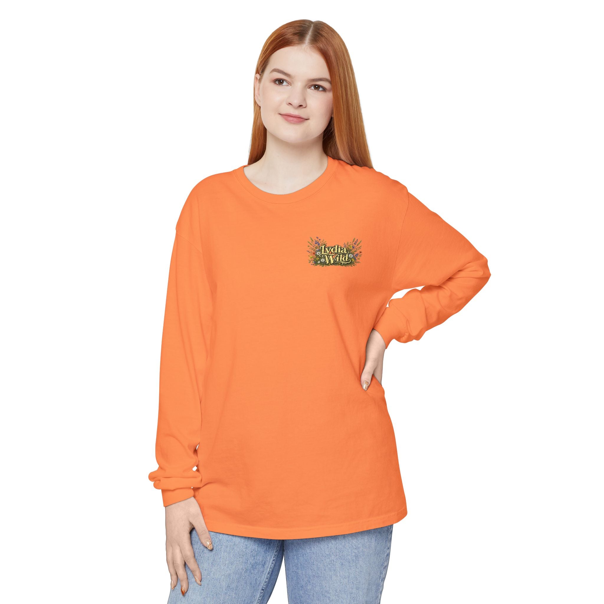 Lydia Wild Floral Logo Long Sleeve Tee