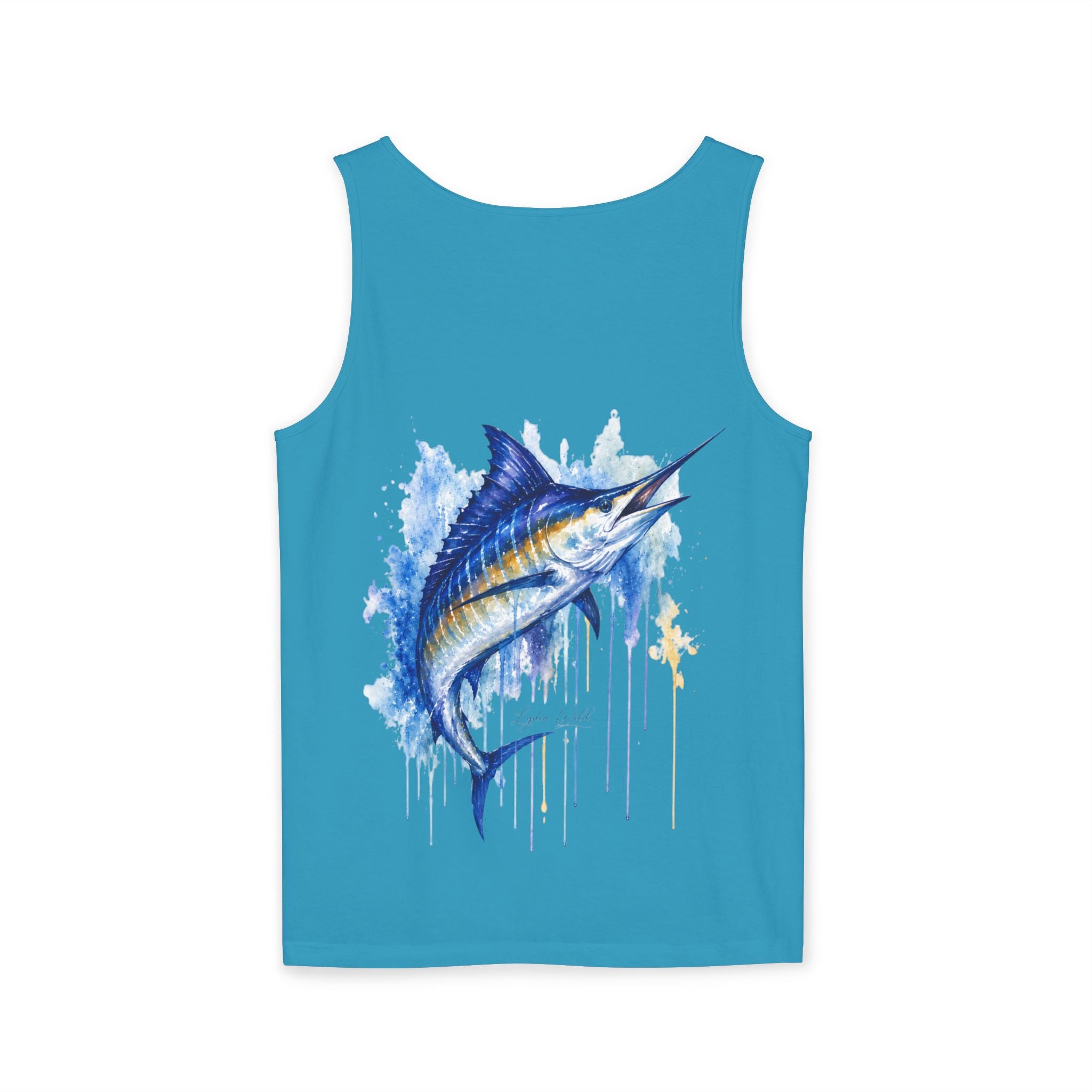 "Lydia Wild" Marlin Watercolor Tank Top