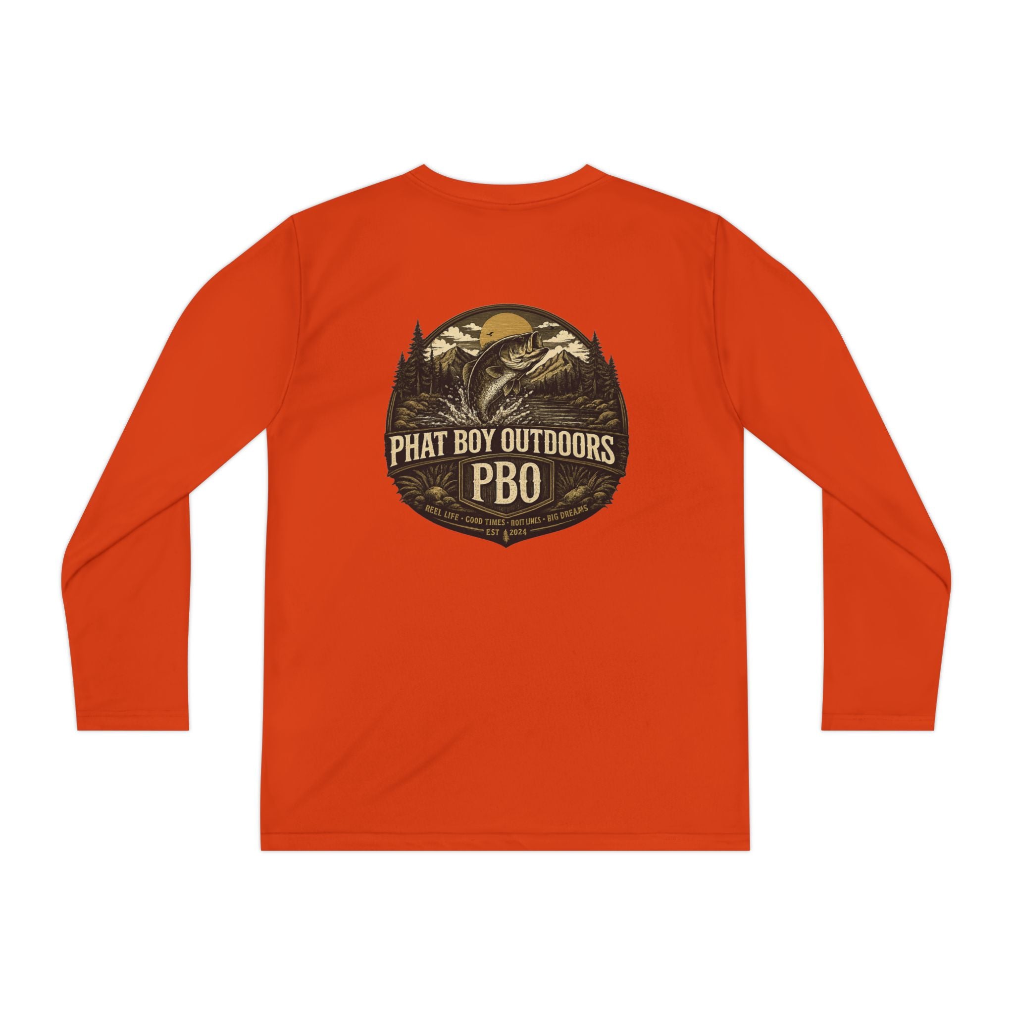 PBO Fishing long sleeve youth shirt