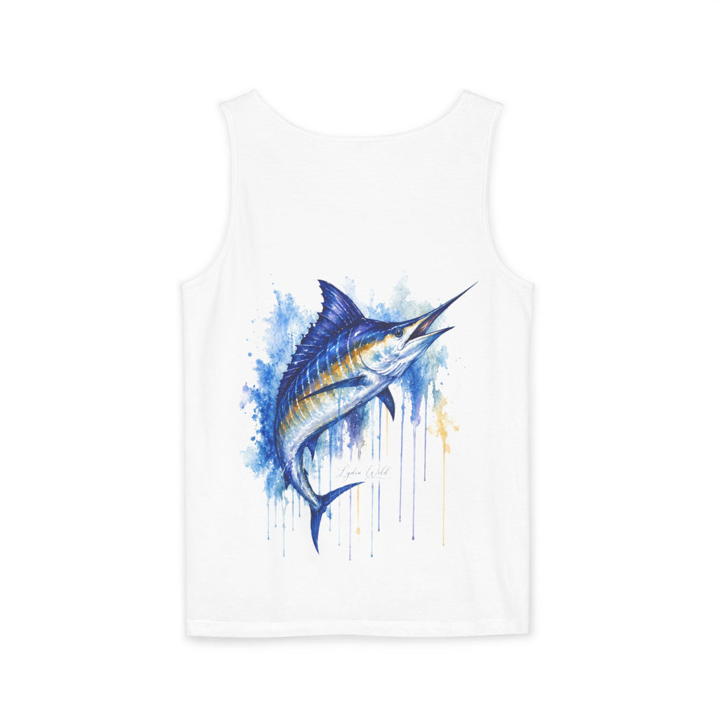 "Lydia Wild" Marlin Watercolor Tank Top
