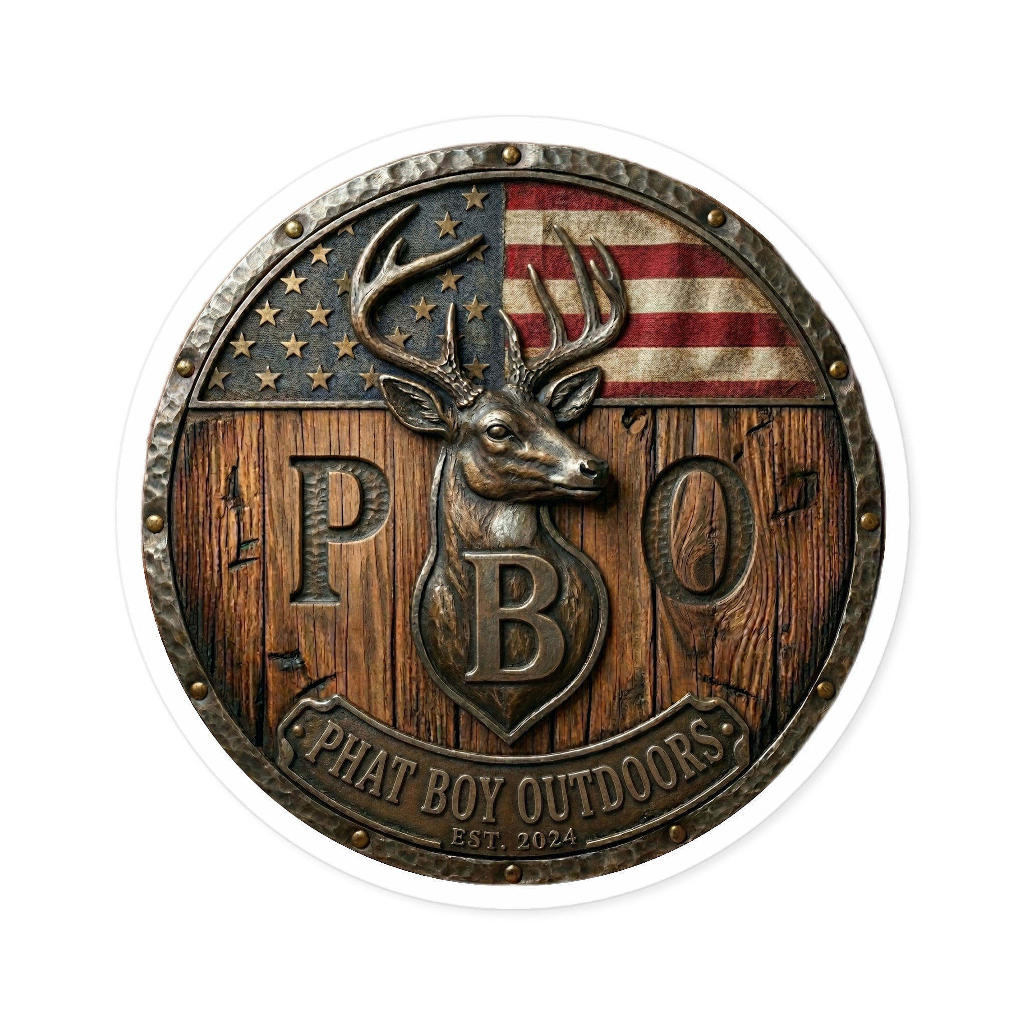 Official Phat Boy Outdoors Logo Sticker