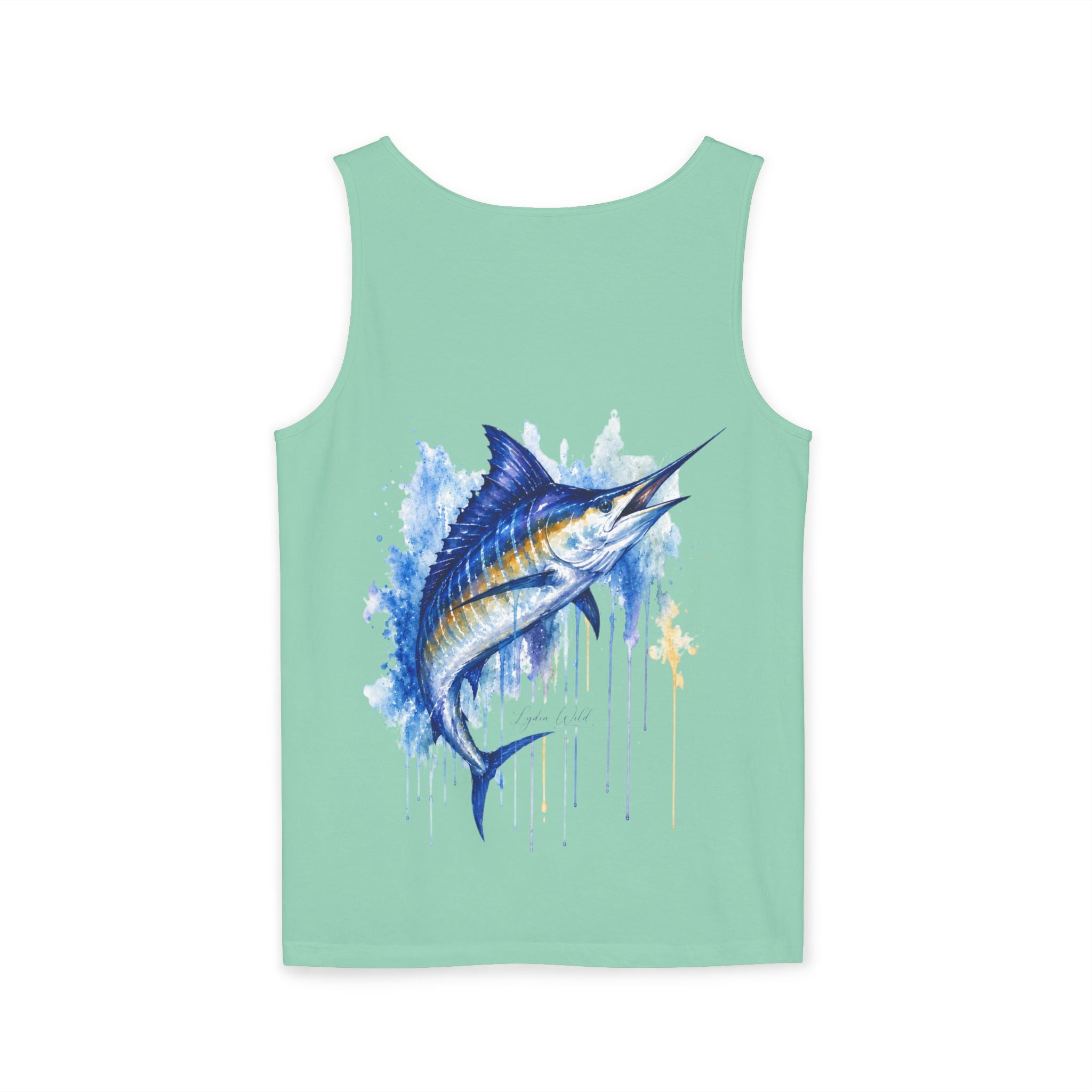 "Lydia Wild" Marlin Watercolor Tank Top