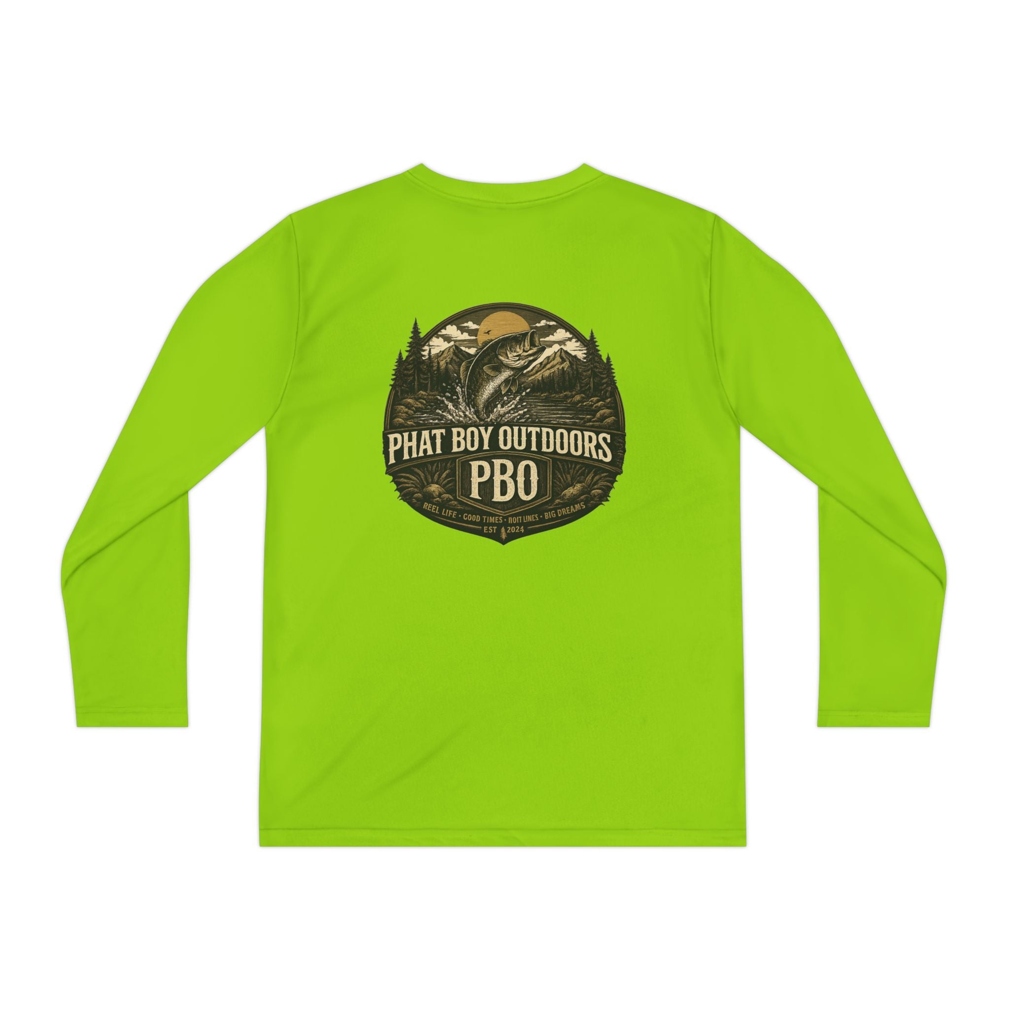 PBO Fishing long sleeve youth shirt