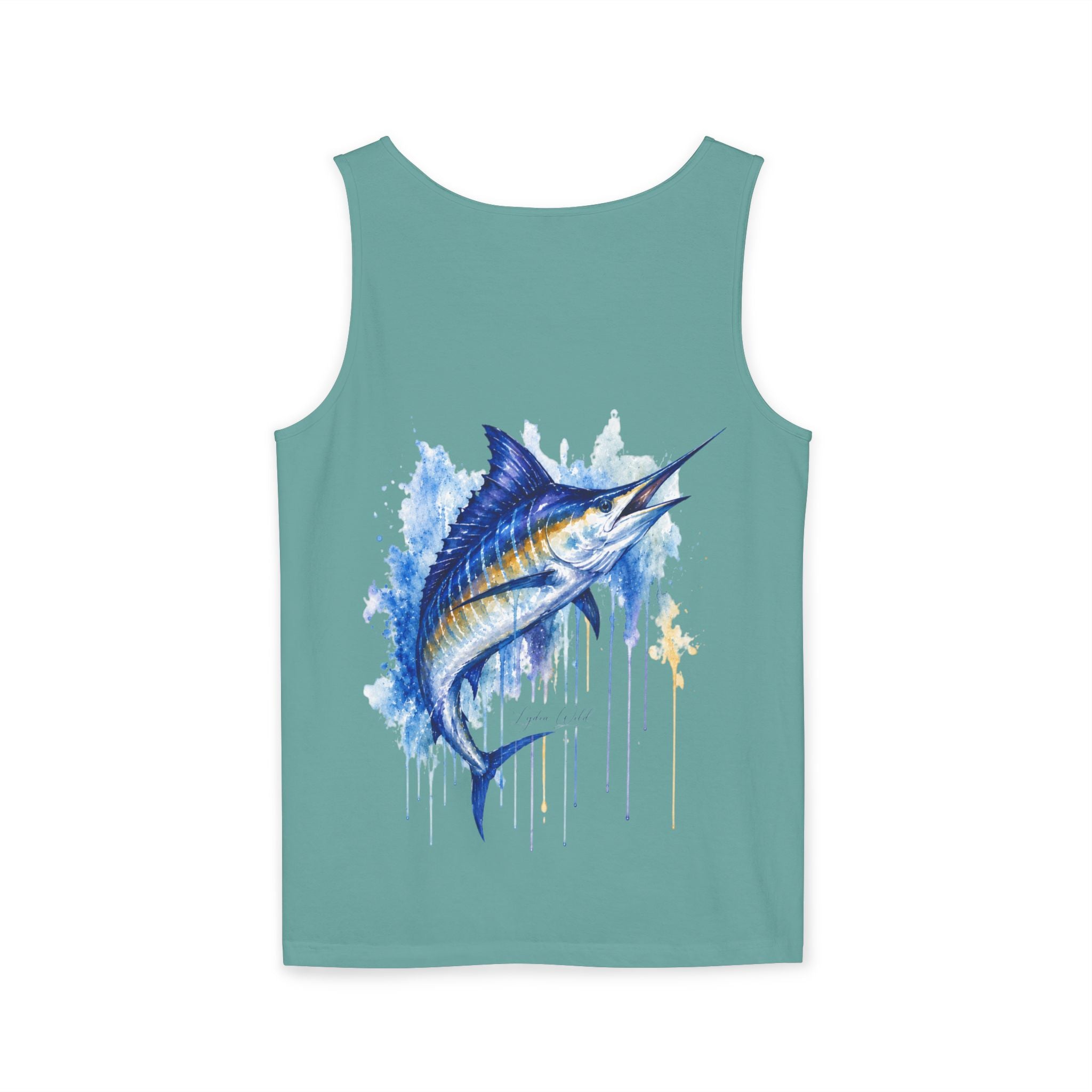 "Lydia Wild" Marlin Watercolor Tank Top