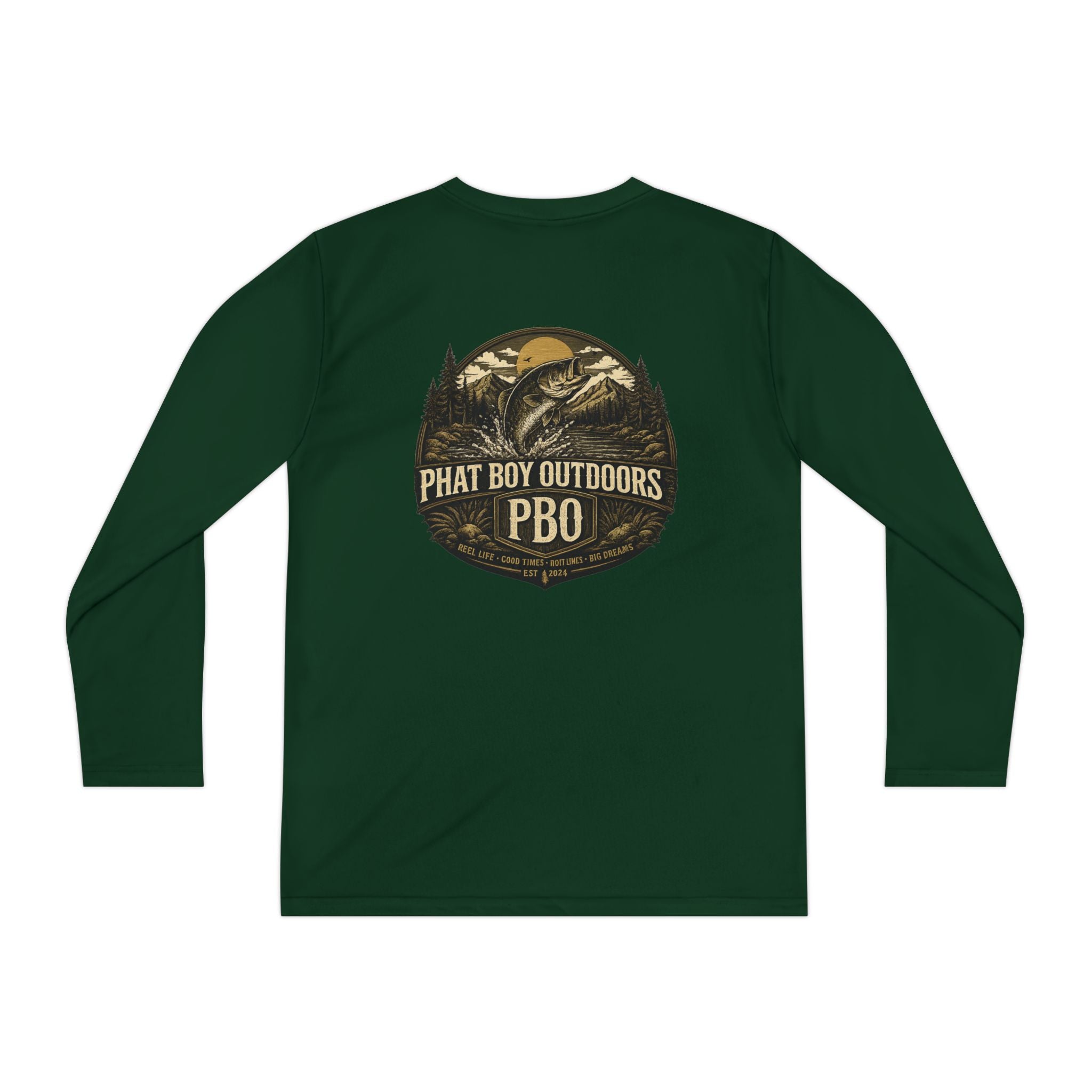 PBO Fishing long sleeve youth shirt