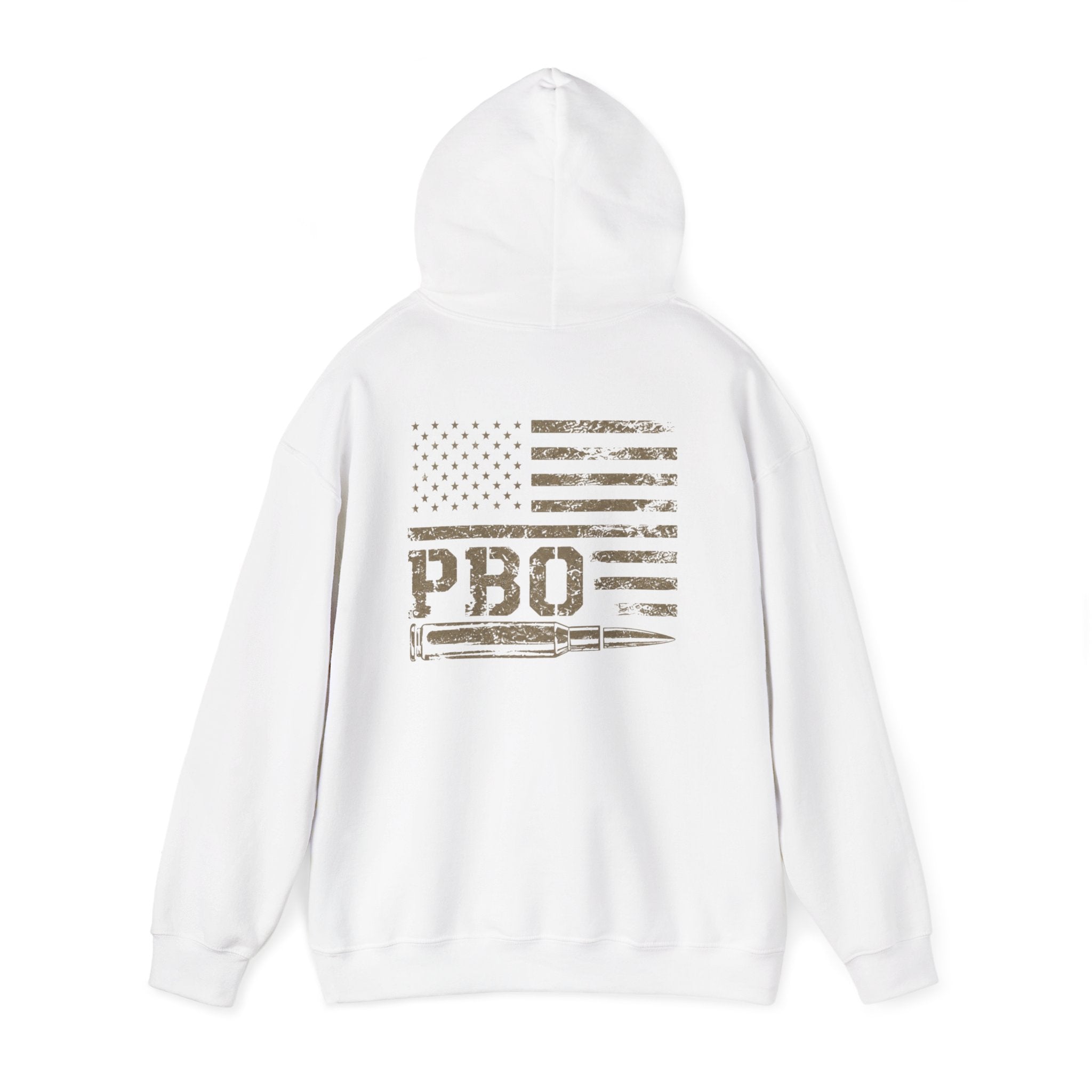Phat Boy Outdoors Hoodie – Vintage Hunting Logo Sweatshirt (PBO American Flag)