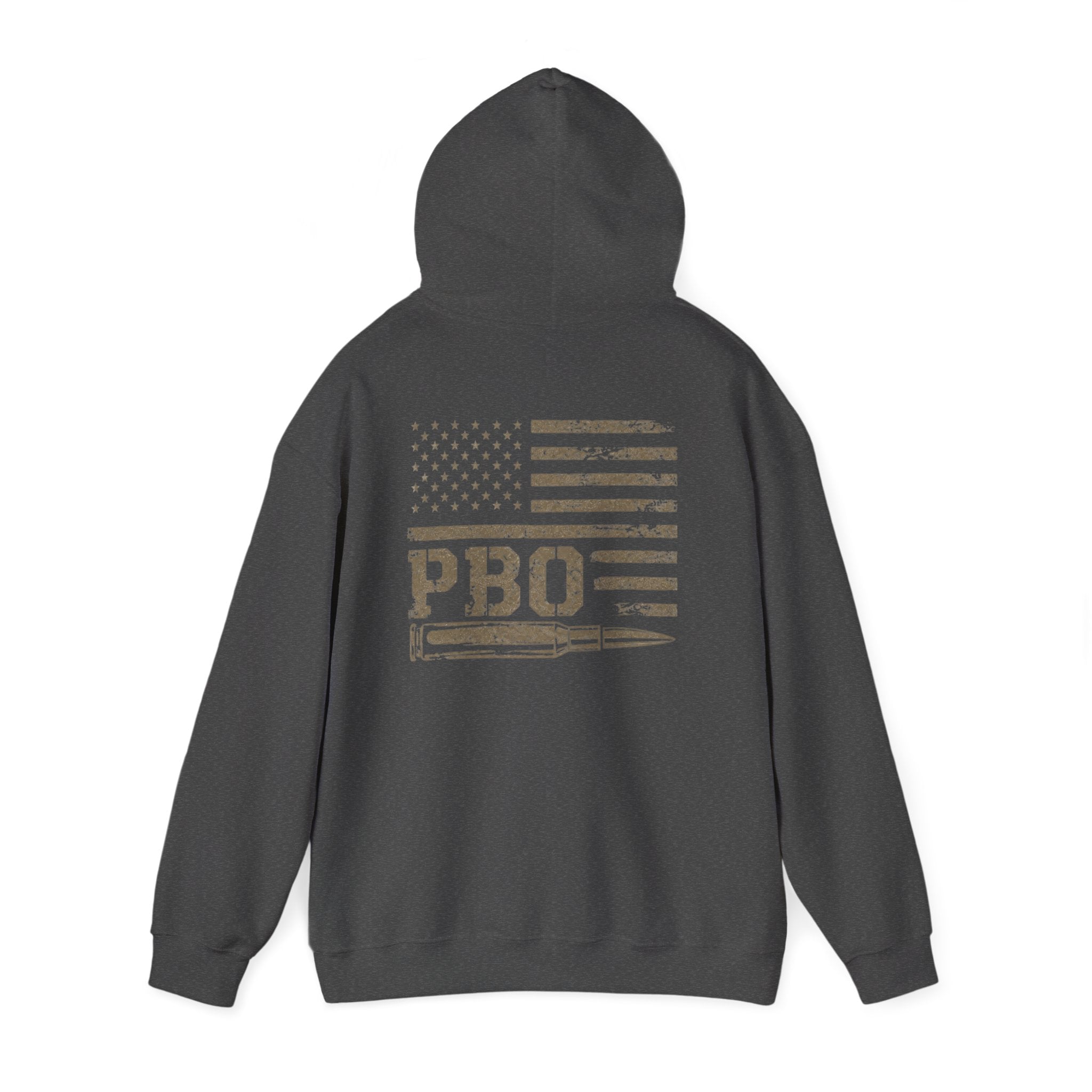 Phat Boy Outdoors Hoodie – Vintage Hunting Logo Sweatshirt (PBO American Flag)