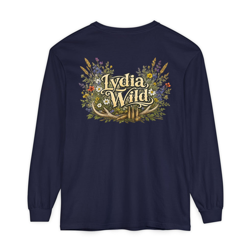 Lydia Wild Floral Logo Long Sleeve Tee
