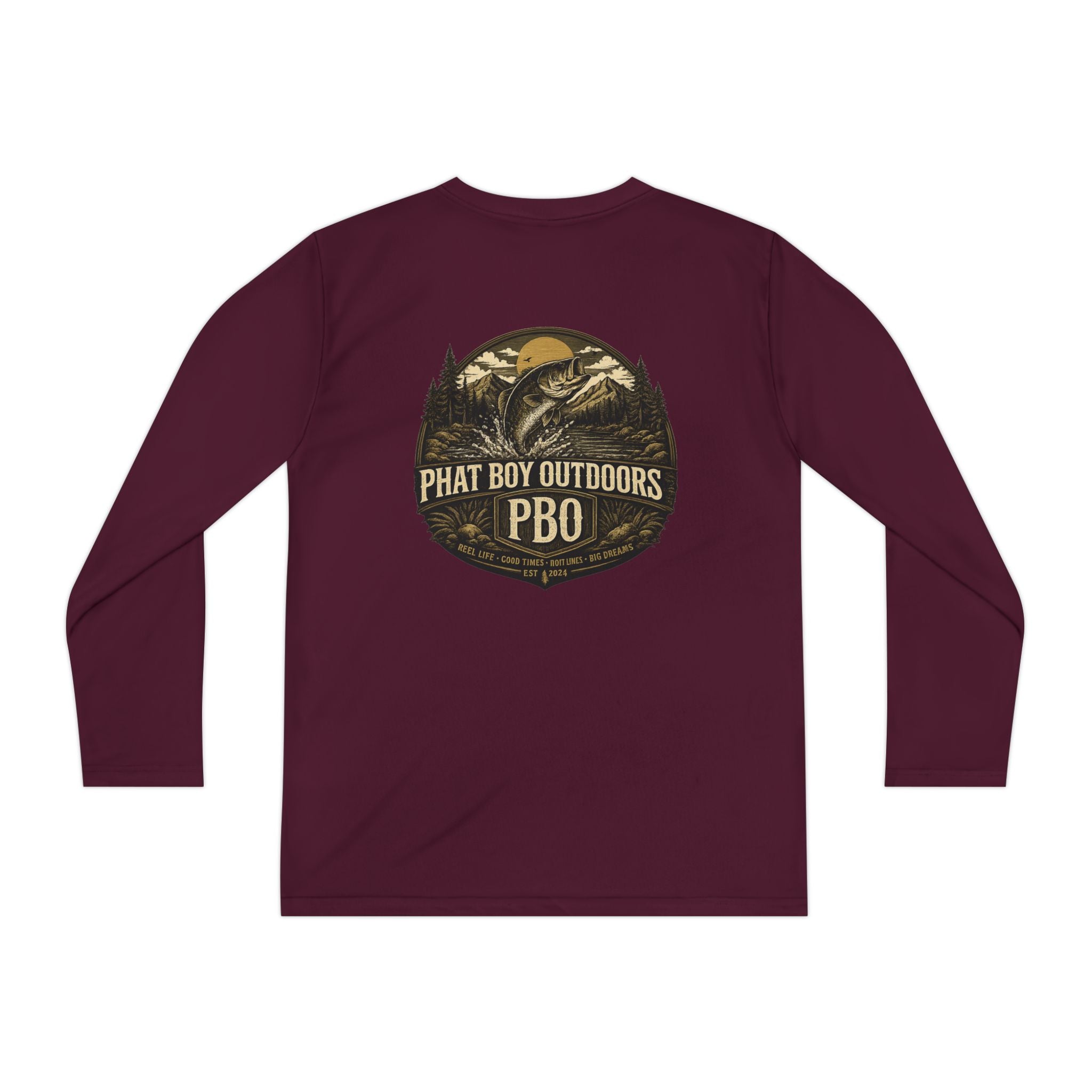 PBO Fishing long sleeve youth shirt