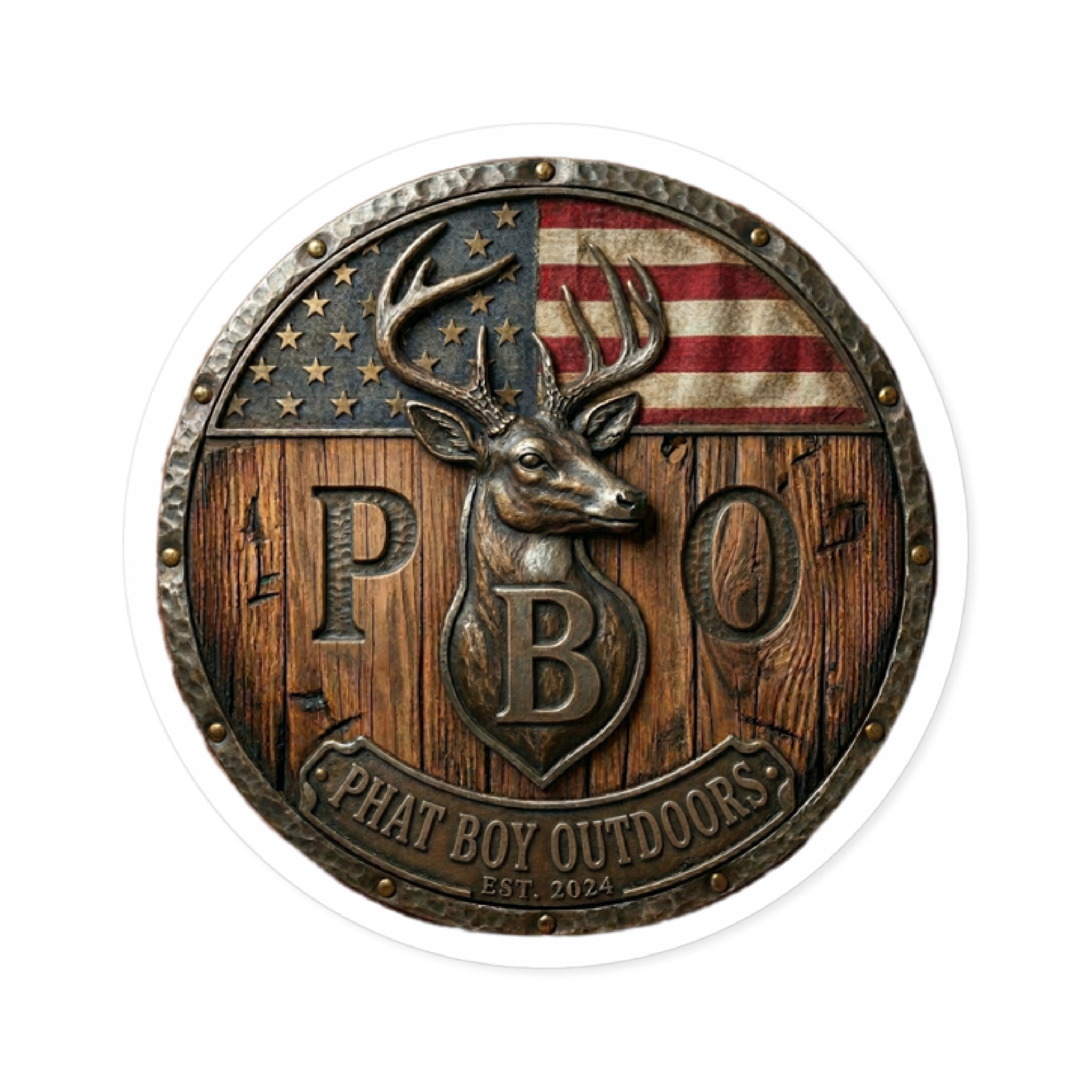 Official Phat Boy Outdoors Logo Sticker