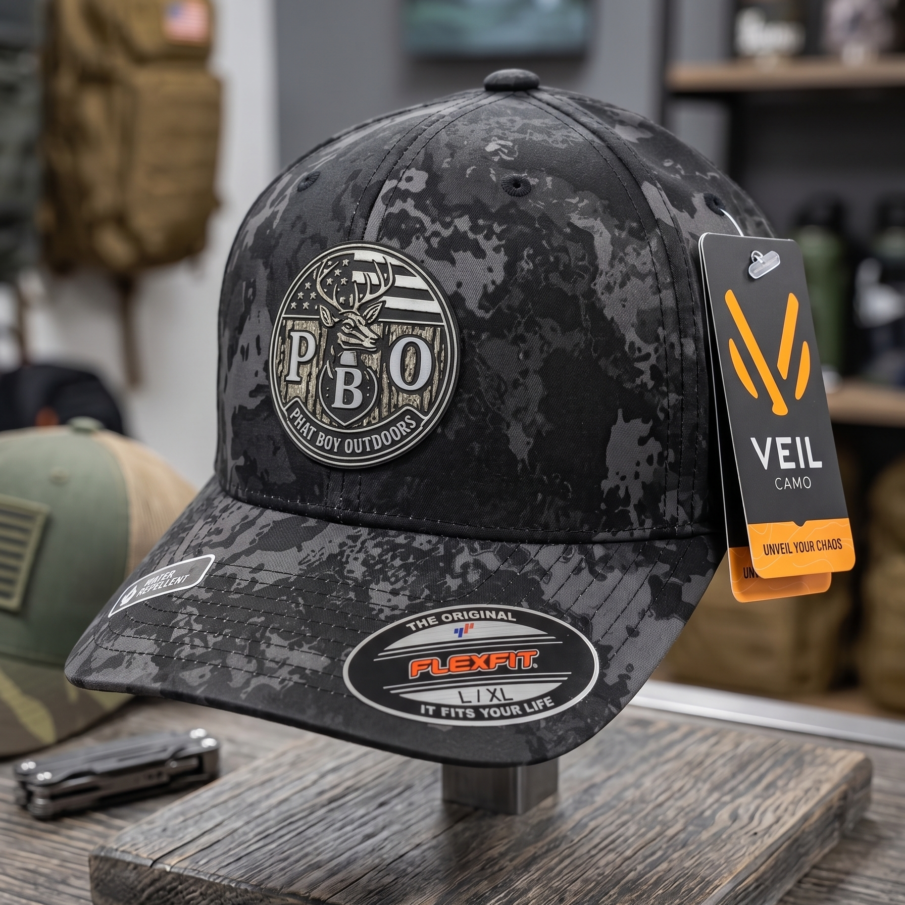 PBO Veil Camo Flexfit Fitted Hat