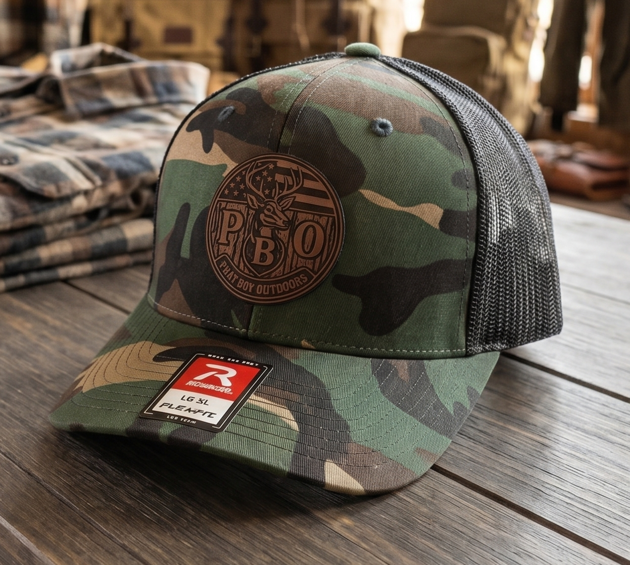 PBO Woodland Camo Richardson 110 Flexfit
